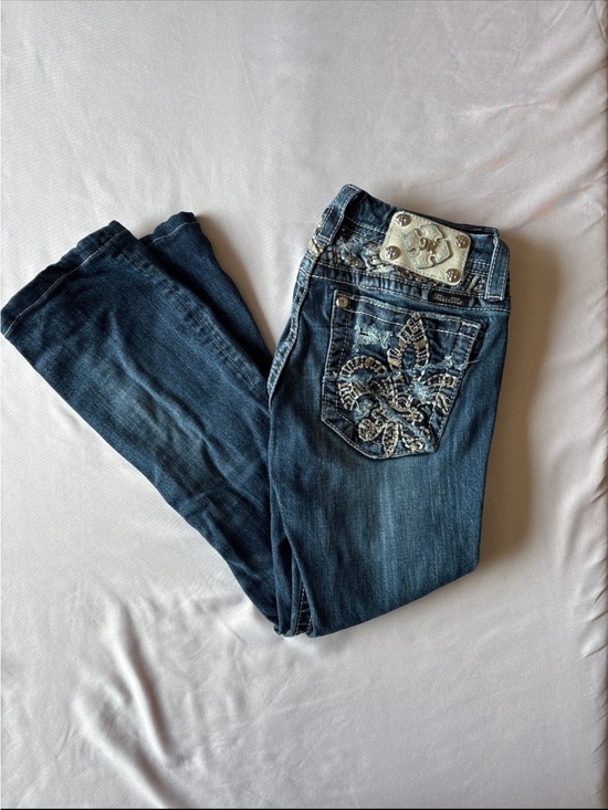 Miss Me Denim - Miss Me Medium Blue Bootcut Jeans with Embellished Pocket